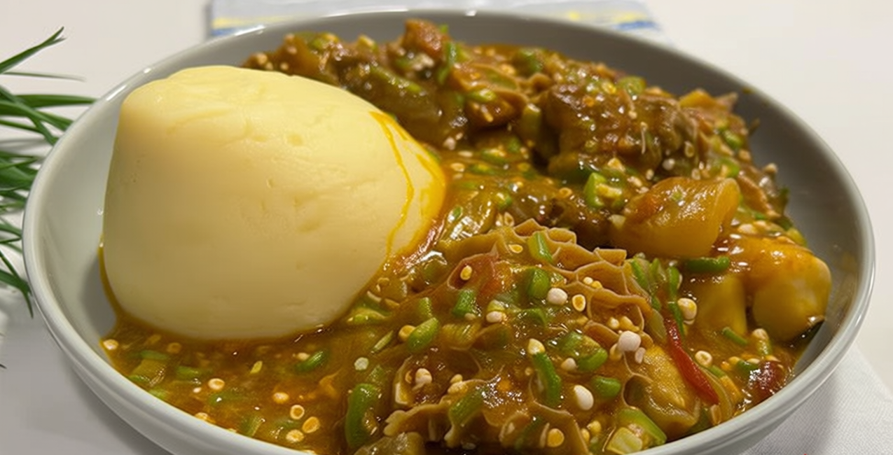 Okra soup recipe – Guinean okra stew with meat and vegetables